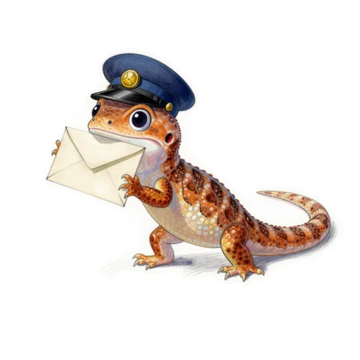 Blue Tongue Skink Postman Postal Cap