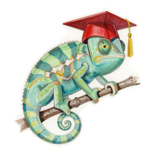 Chameleon Graduating Mortarboard
