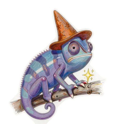 Chameleon Wizarding Wizard Hat