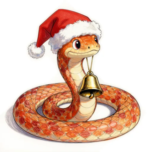 Corn Snake Christmas Santa Hat