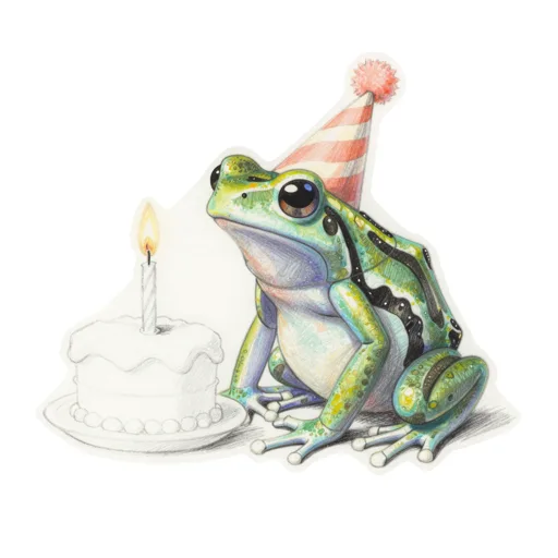 Dart Frog Birthday Wish Birthday Hat