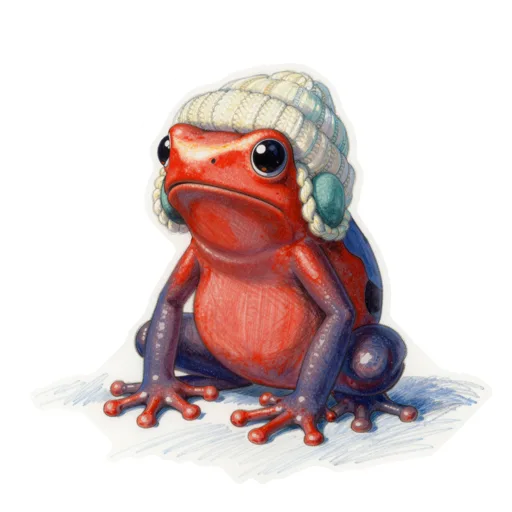 Dart Frog Snowy Day Earflap Hat