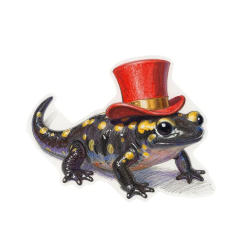 Fire Salamander Prowling Top Hat