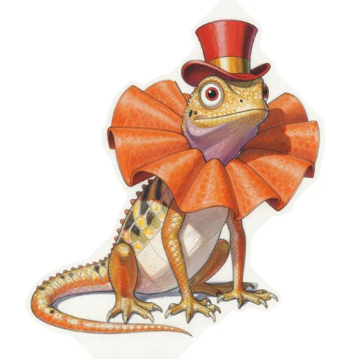 Frilled Lizard Startling Top Hat