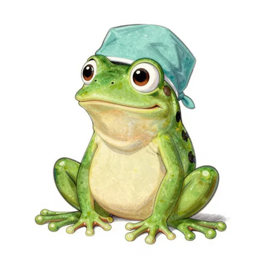 Frog Checkup Surgical Cap