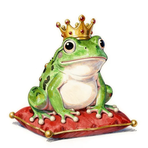 Frog Enthroned Gold Crown