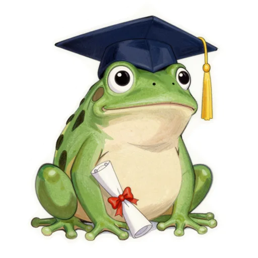 Frog Graduating Mortarboard
