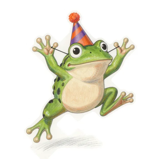 Frog Leaping Party Hat
