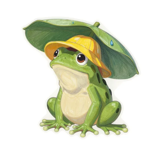 Frog Sheltering Rain Hat