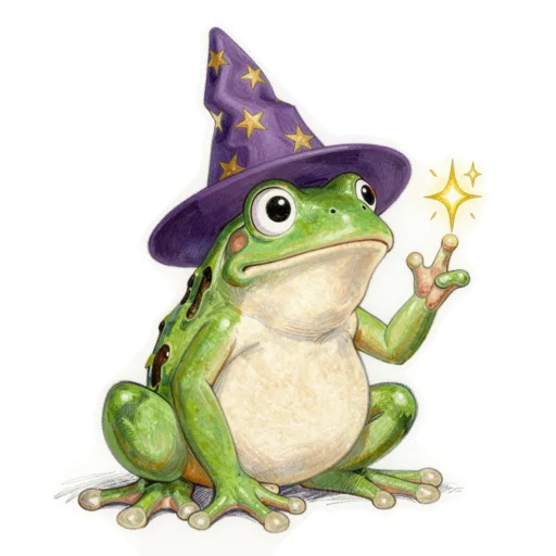 Frog Spellcasting Wizard Hat