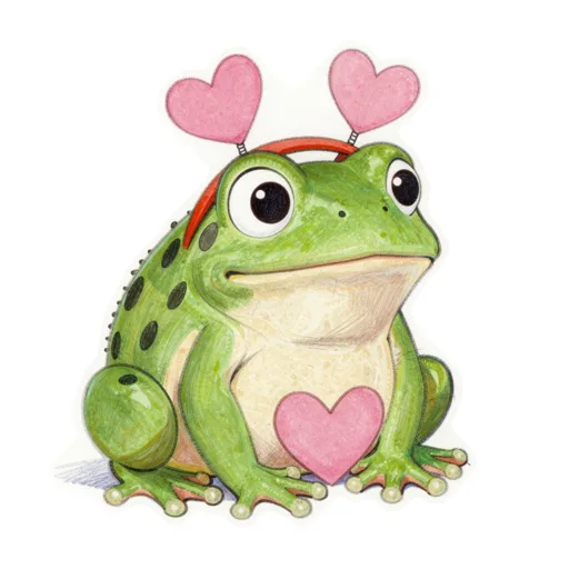Frog Valentine Heart Headband