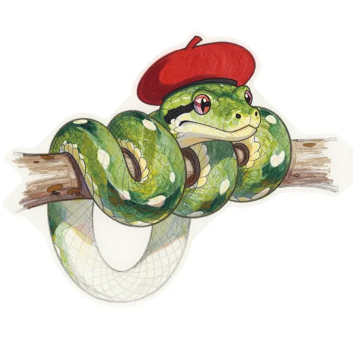 Green Tree Python Perching Beret