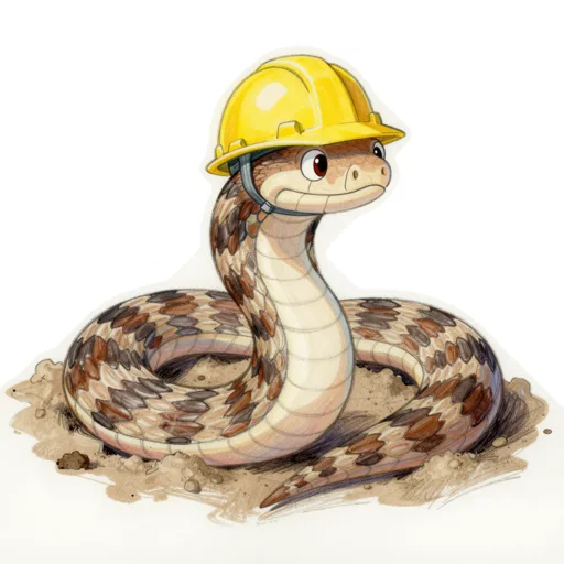 Hognose Snake Digging Hard Hat