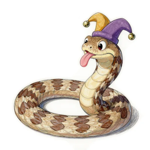 Hognose Snake Playing Dead Jester Hat