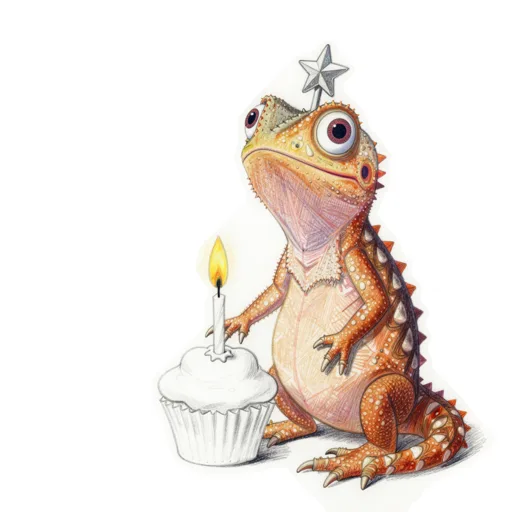 Horned Lizard Birthday Star Tiara