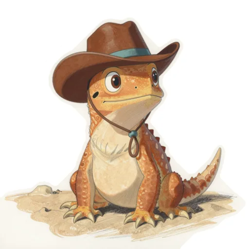 Horned Lizard Cowpoking Cowboy Hat