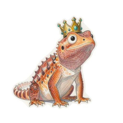 Horned Lizard Royalty Gold Crown