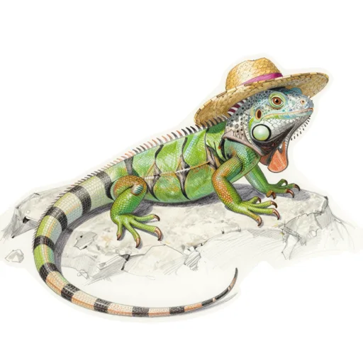 Iguana Basking Sun Hat
