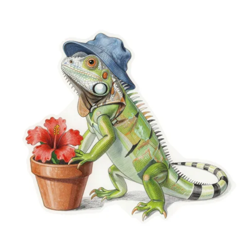 Iguana Gardening Bucket Hat