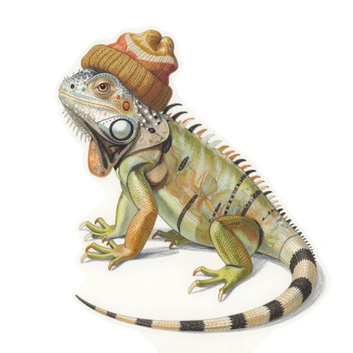 Iguana Reggae Knit Tam