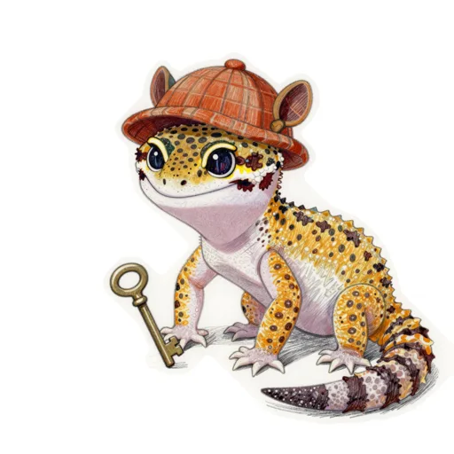 Leopard Gecko Detective Deerstalker