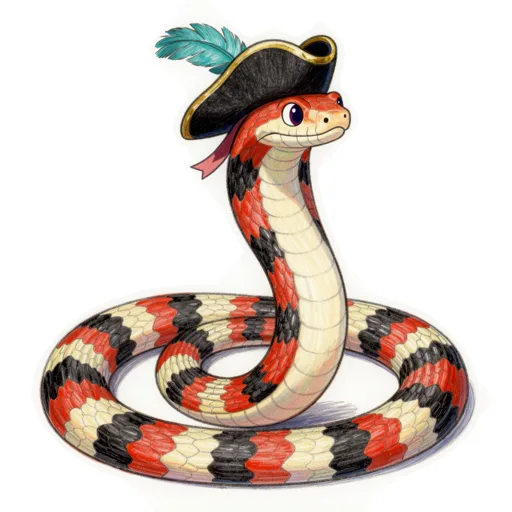 Milk Snake Swashbuckling Pirate Tricorn