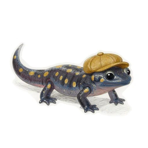 Spotted Salamander Strolling Flat Cap