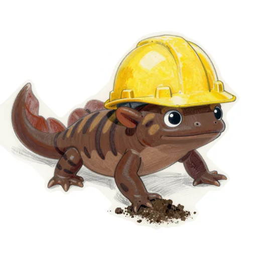 Tiger Salamander Digging Hard Hat