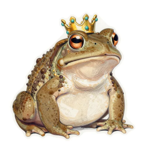 Toad Sitting Crown