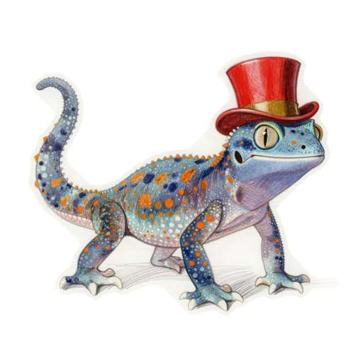 Tokay Gecko Prowling Top Hat