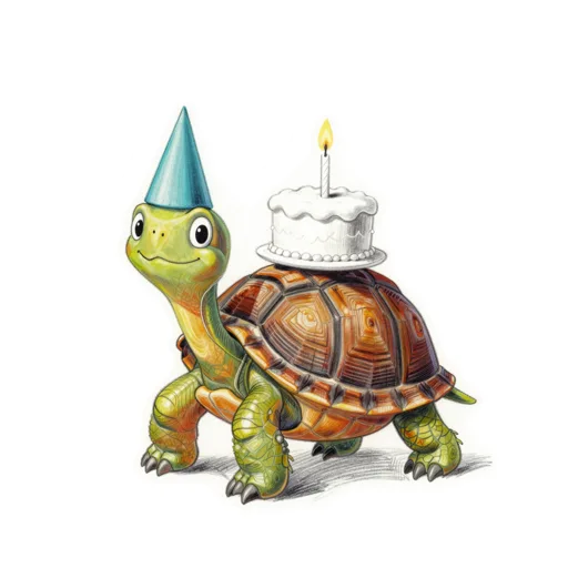 Tortoise Birthday Cake On Shell