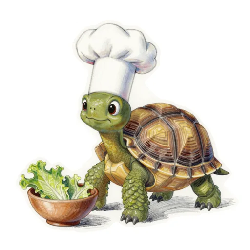 Tortoise Chefing Chef Toque