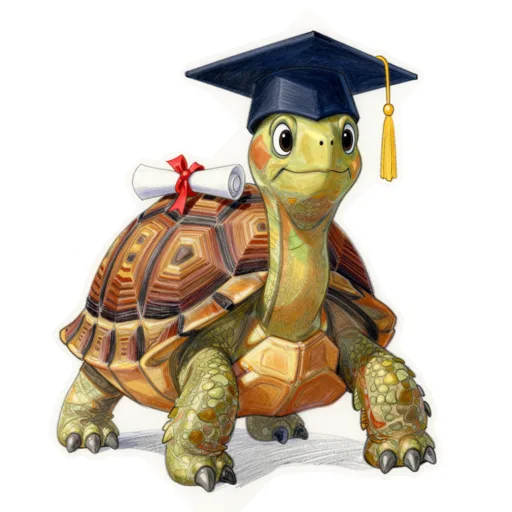 Tortoise Graduating Mortarboard