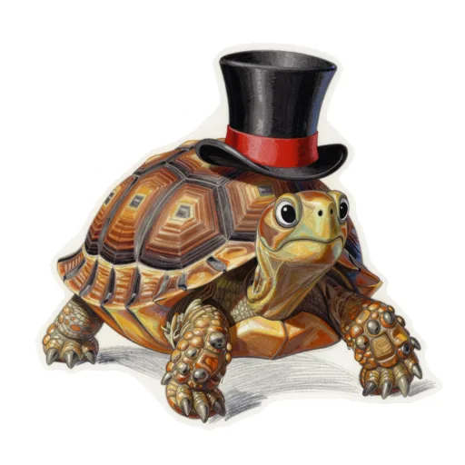 Tortoise Plodding Top Hat
