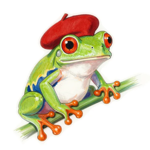 Tree Frog Clinging Beret