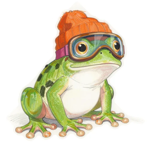 Tree Frog Skiing Ski Goggles